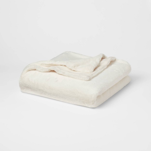 Lush Faux Fur Bed Throw