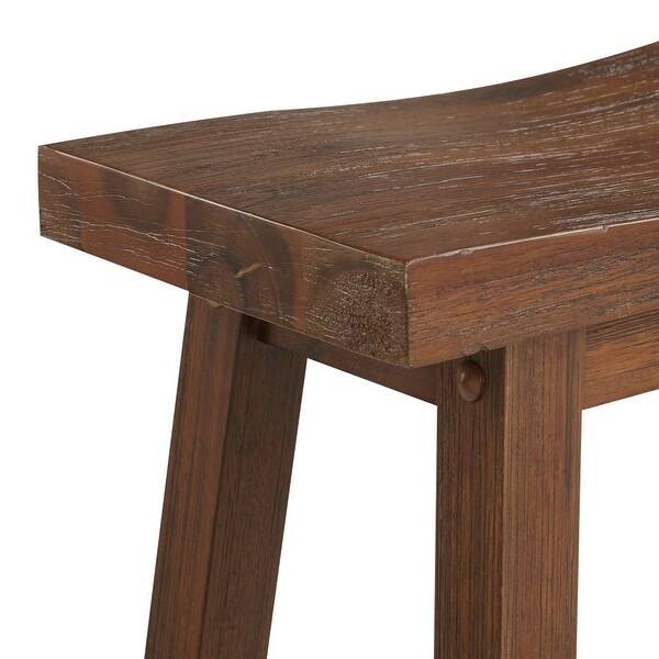 29 in. Backless Wood Sonoma Bar Stool - Chestnut Wire-Brush Finish