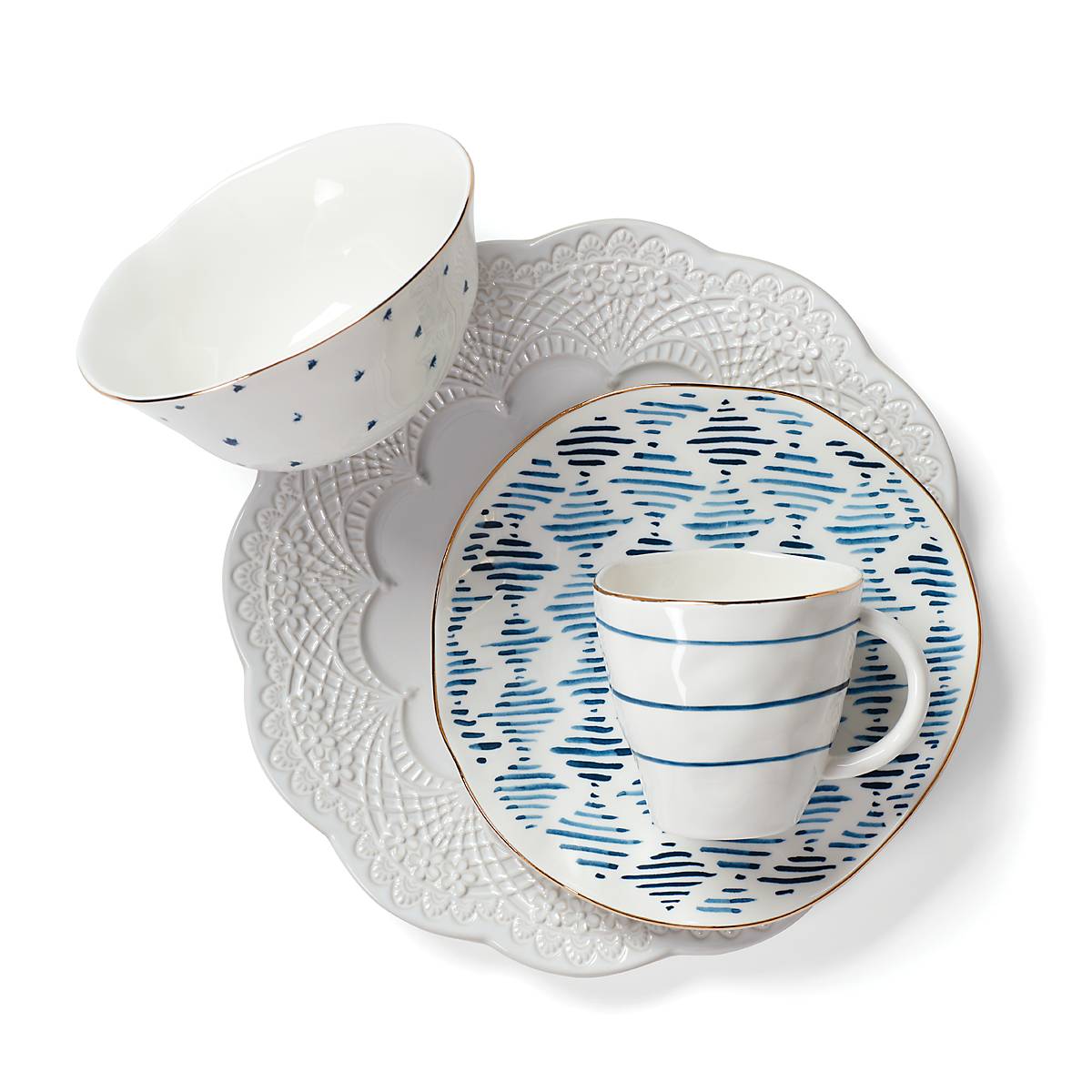 Blue Bay 4-Piece Dessert Mug Set