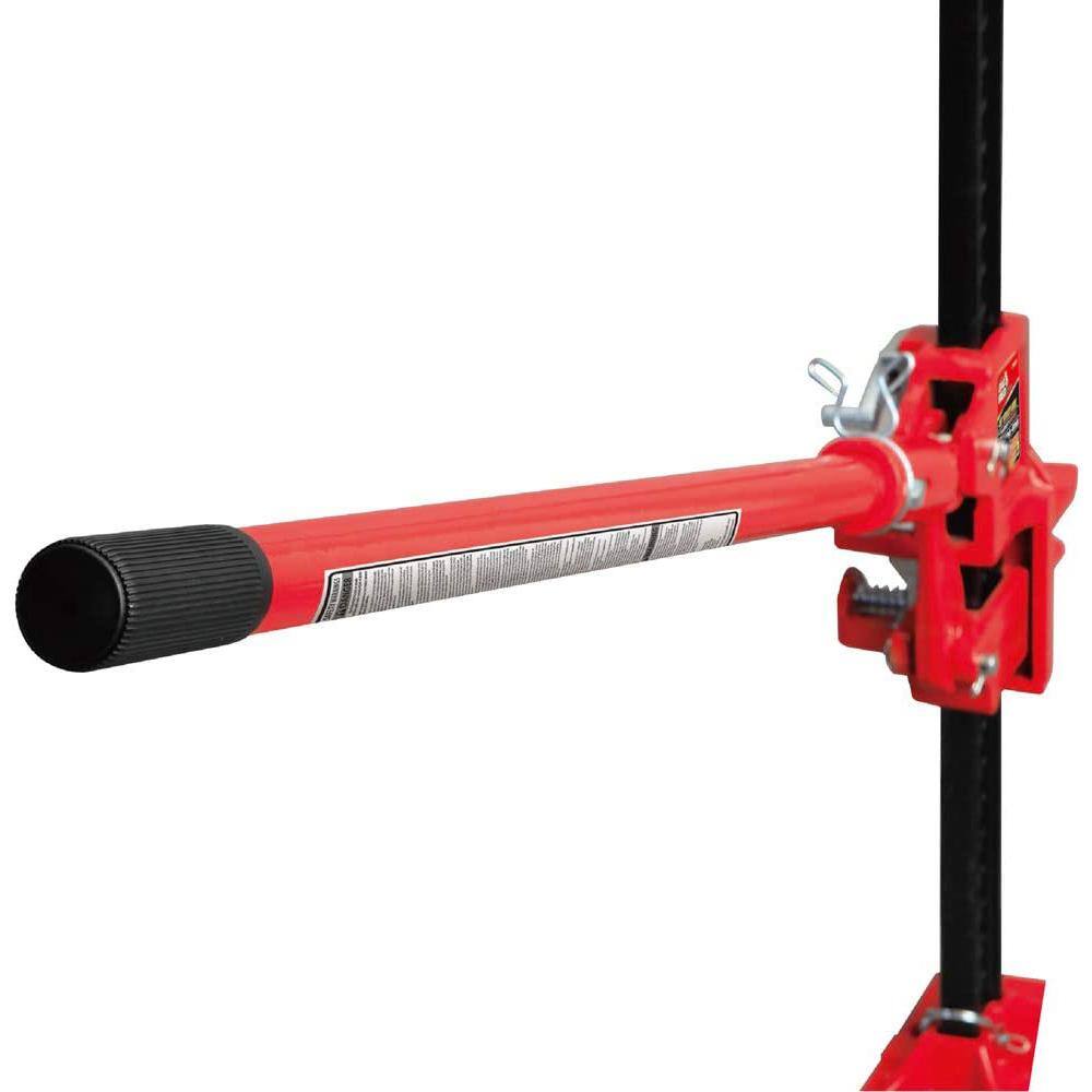 Big Red 3-Ton (6000 lbs.) Capacity 33 in. Ratcheting Off Road Utility Farm Jack Red and Black TRA7224B