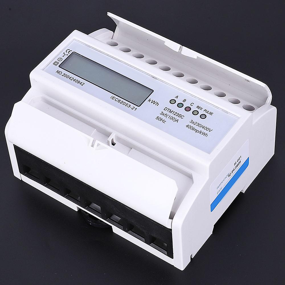 230/400v 5-100a Energy Consumption Digital Electric Power Meter 3 Phase Kwh Meter With Lcd