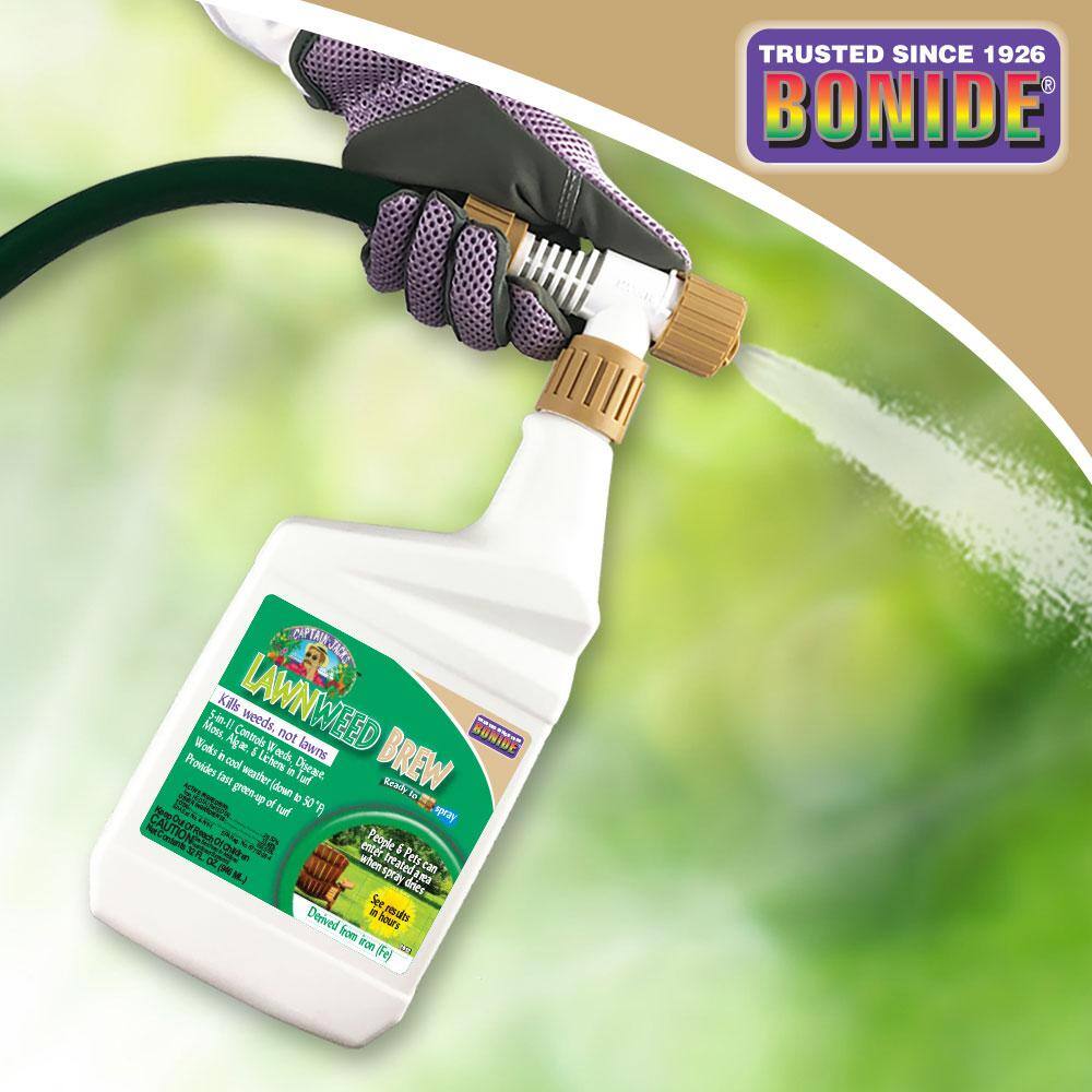 Bonide Captain Jack's Lawnweed Brew 32 oz. Ready-to-Spray Fast-Acting Controls Weeds Moss Algae Lichens and Disease 2612