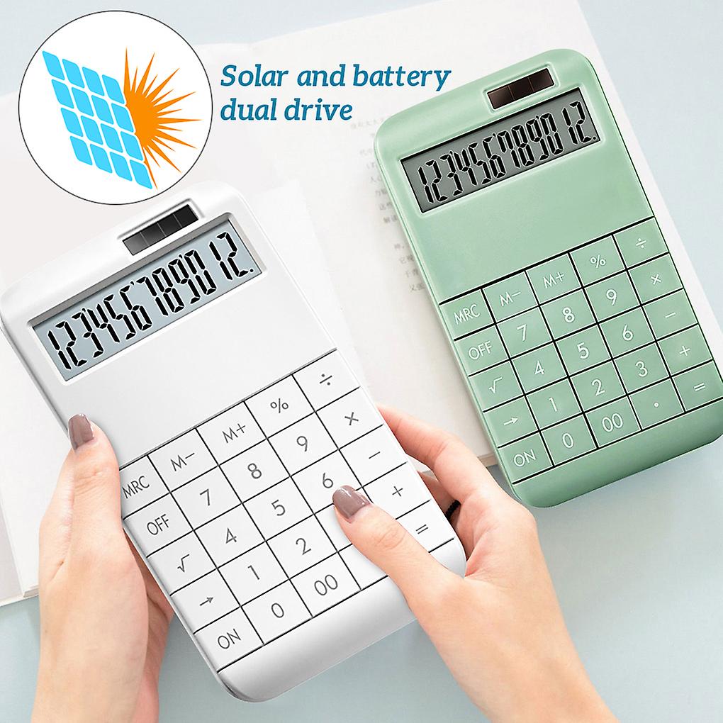 Smart Calculator 12 Digit Dual Power Solar Desktop Calculator With Lcd Display