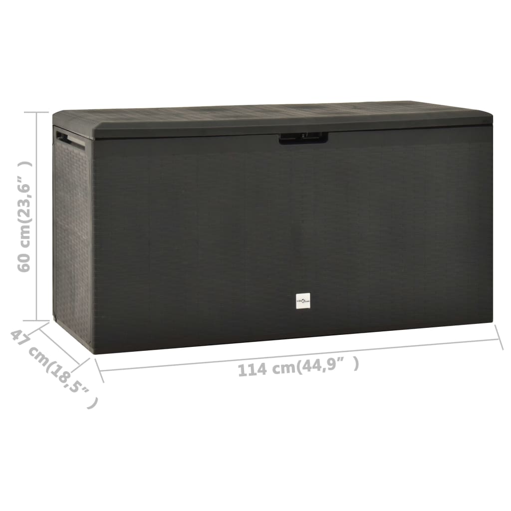 Charmma Patio Storage Box Anthracite 44.9"x18.5"x23.6"