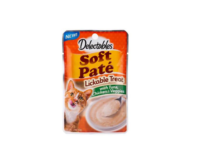 Hartz Delectables Cat Soft Pate， Tuna  Chicken with Veggies， 1.4 oz. Pouch