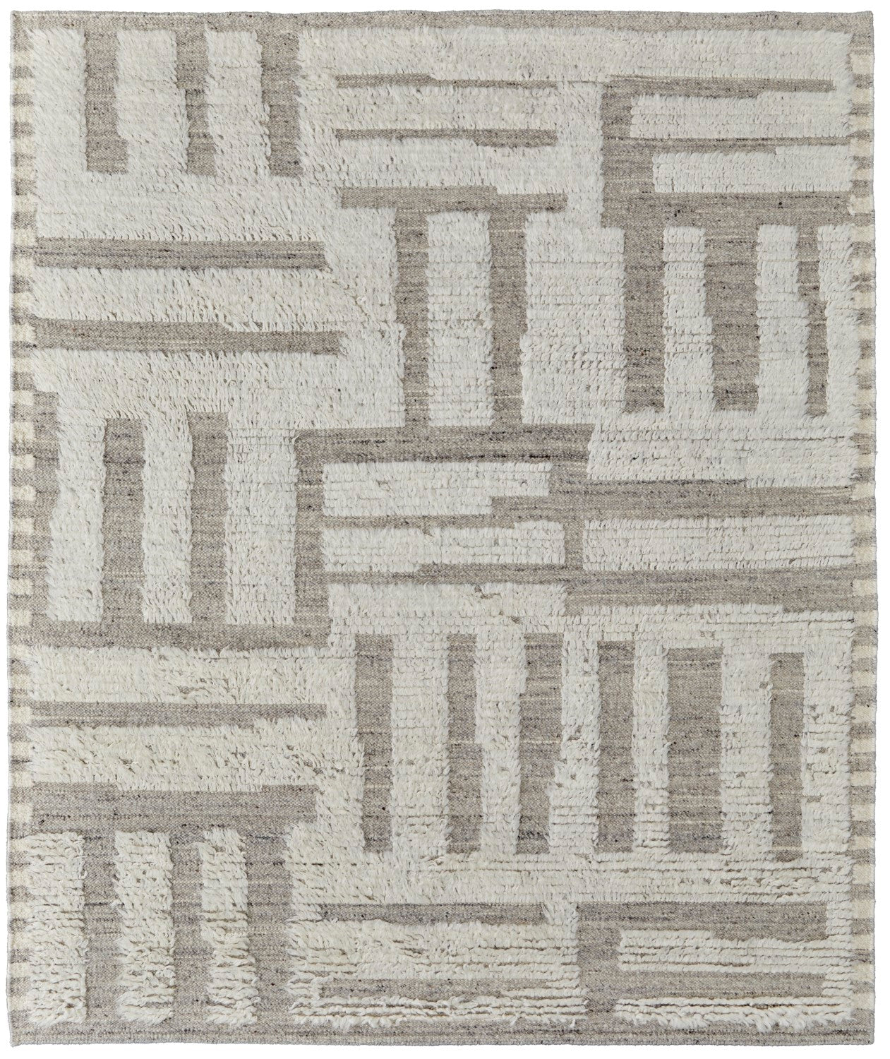 Saena Linear Hand Woven Ivory / Gray Rug