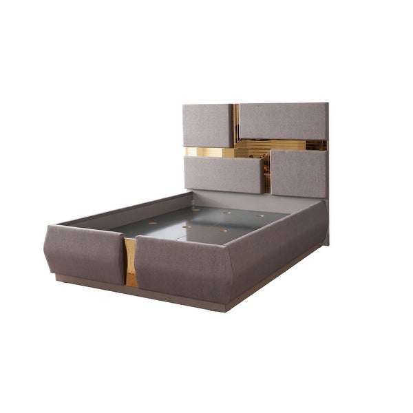 Lorenzo Queen 4 Pc Bedroom set in River Sand - - 38054047