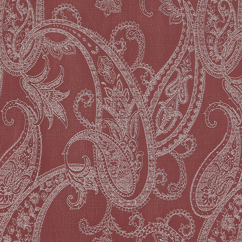 Sun Zero Pedra Paisley Embroidery 100% Blackout Single Curtain Panel