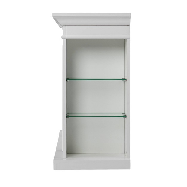 Leycarn Bookcase Fireplace White gray Aiden Lane