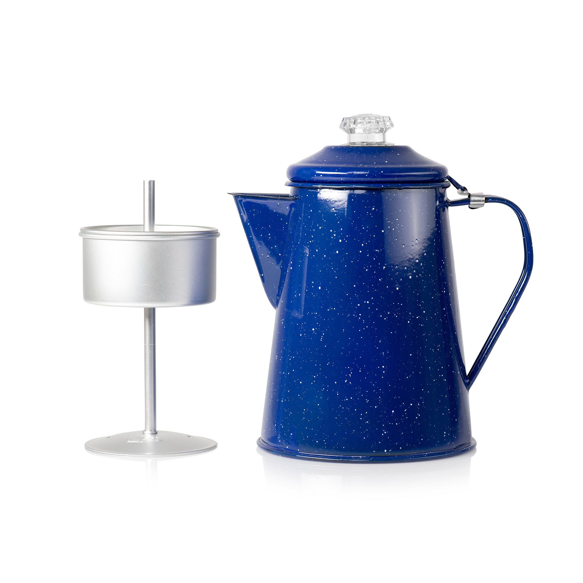 2 qt. Enamelware Percolator Coffee Pot – Classic Stovetop Coffee Maker for Rich, Bold Brews