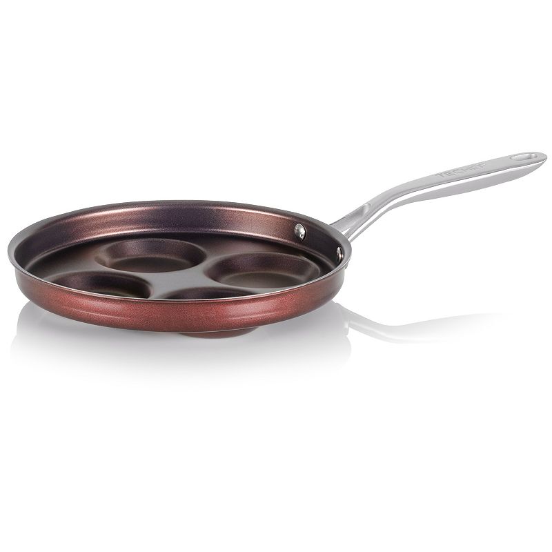 TECHEF - Eggcelente Pan， Swedish Pancake Pan， Plett Pan， Multi Egg Pan， 4-Cup Egg Frying Pan， Nonstick Egg Cooker Pan