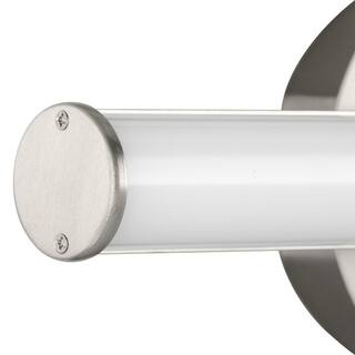 Progress Lighting Phase 3 Collection 16 in. Brushed Nickel Small Modern 3CCT Integrated LED 1-Light Linear Vanity Light P300410-009-CS