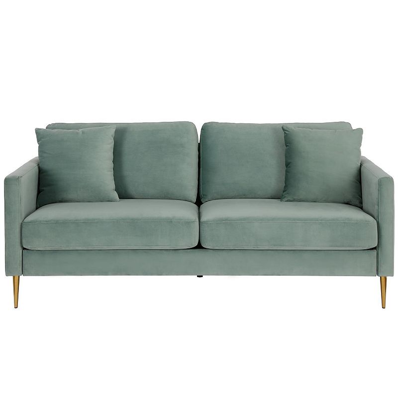 CosmoLiving by Cosmopolitan Highland Velvet Sofa with Pillows