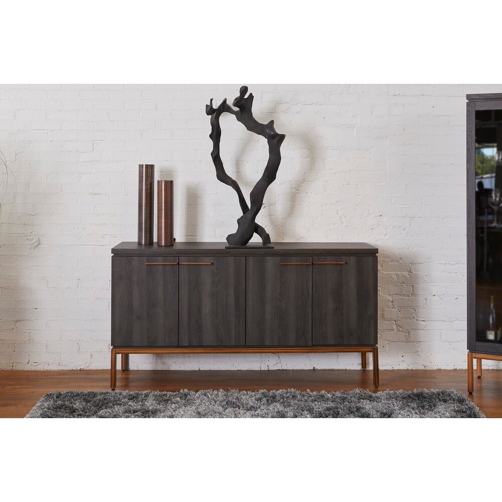 Rye Studio Luciana Grey   Copper Sideboard