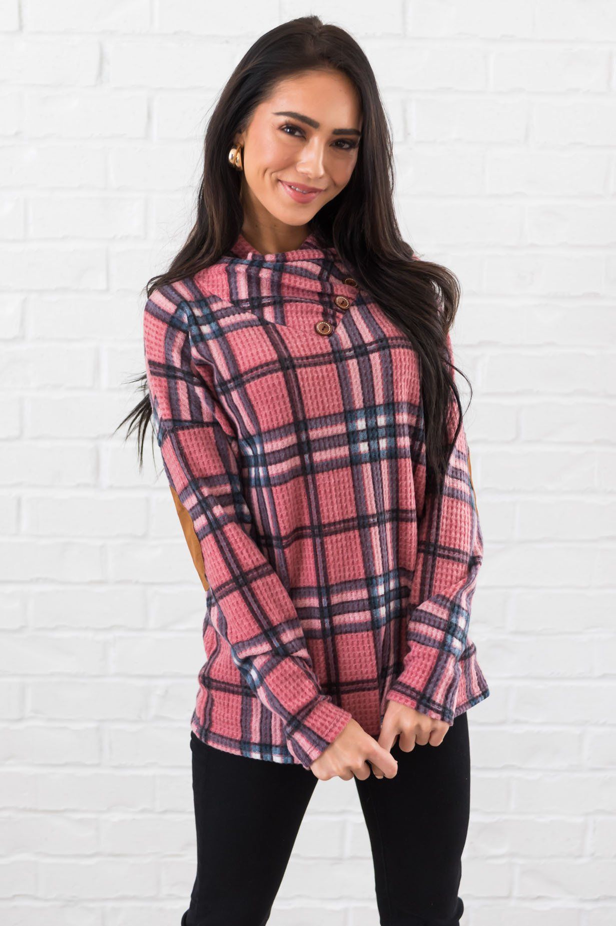 Beautiful In Plaid Modest Top