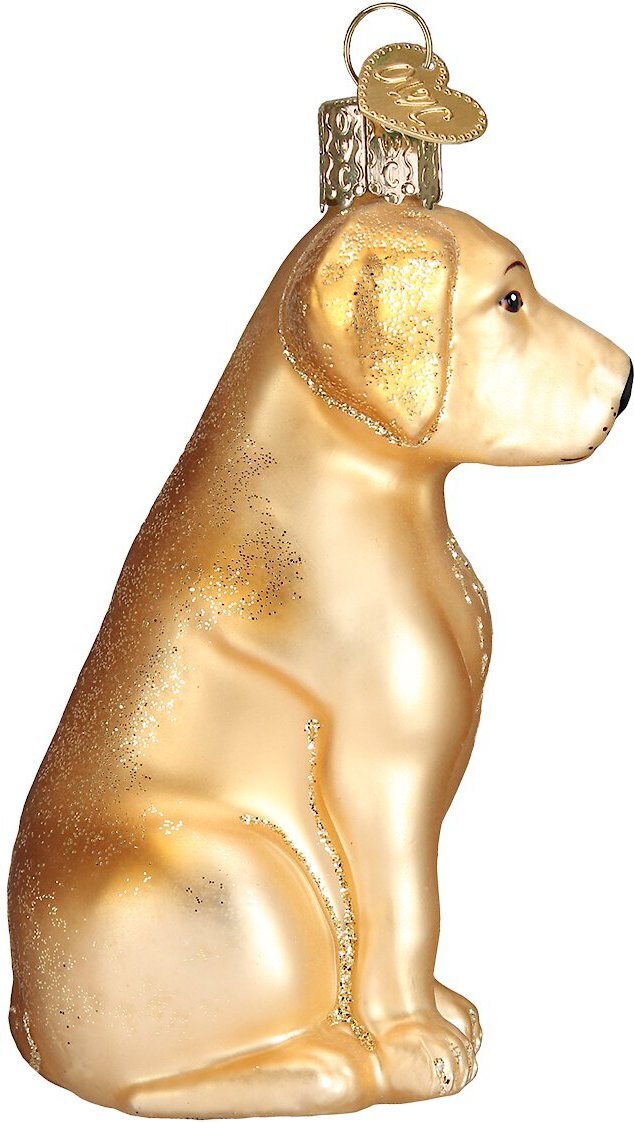 Old World Christmas Yellow Labrador Retriever Glass Tree Ornament