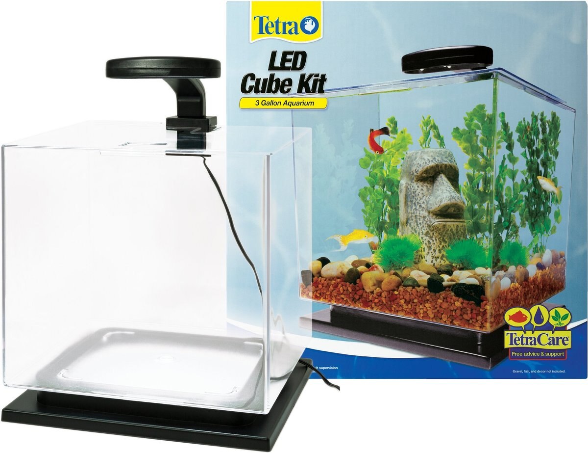 Tetra LED Cube Kit Fish Aquarium， 3-gal