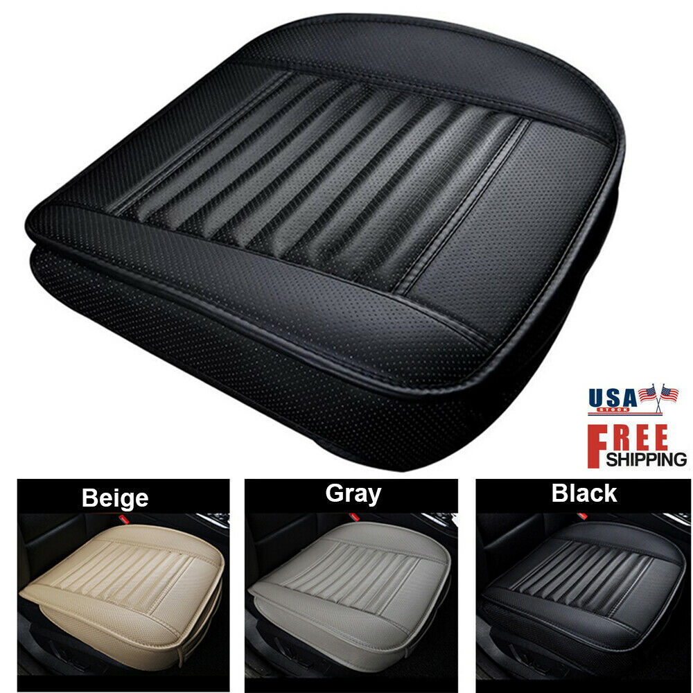 Car Seat Cushion，Full Surround Car Seat Covers Car Interior Seat Covers Pad Mat Bamboo Charcoal Breathable Comfortable Seat Covers， Anti-skid Leather