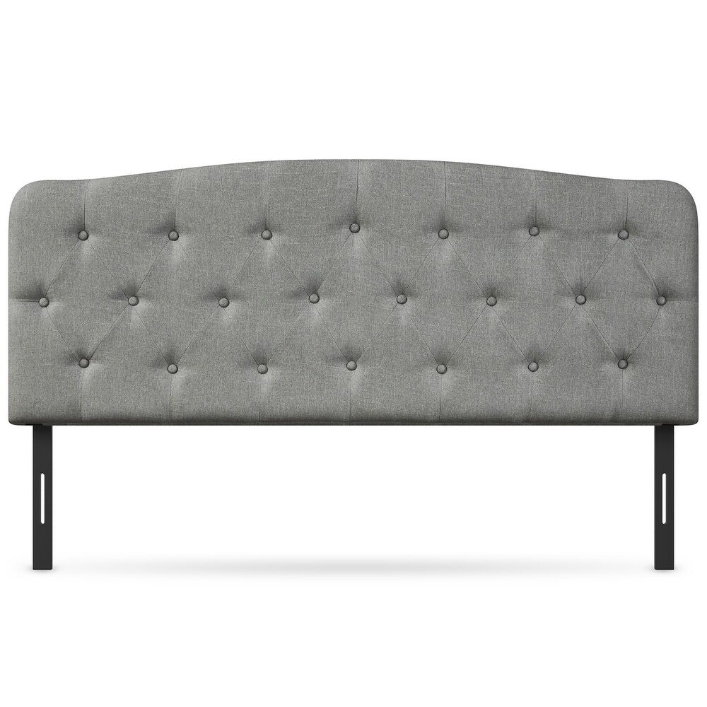 Costway Full Size Upholstered Headboard Only Adjust Button Tufted Faux