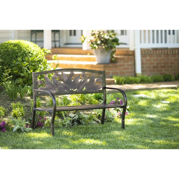 Evergreen Metal Fern Bench