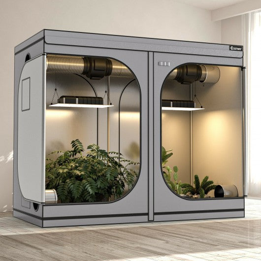 4 x 8 Grow Tent with Observation Window for Indoor Plant Growing-Gray