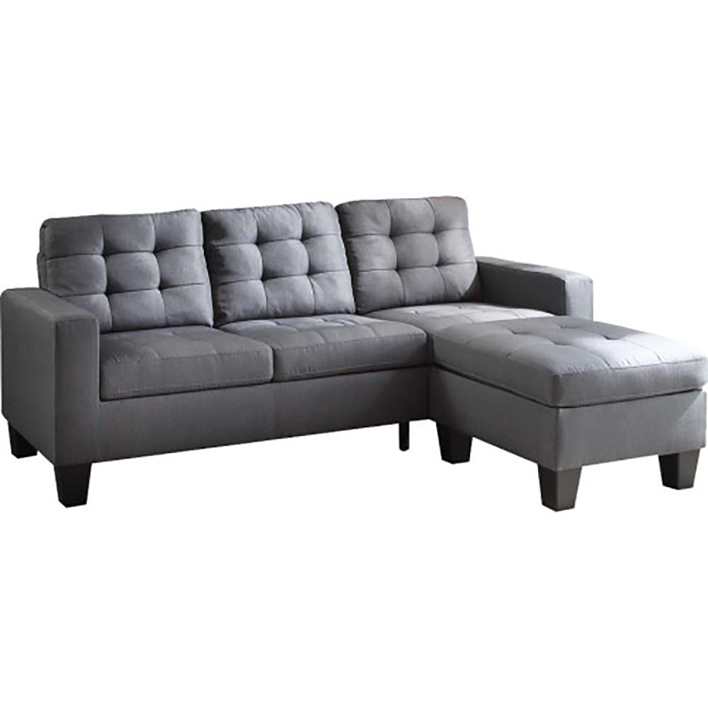 Tenozek Sectional Sofa Couch L Shaped Sectionals Sofa in Gray Linen for Living Room