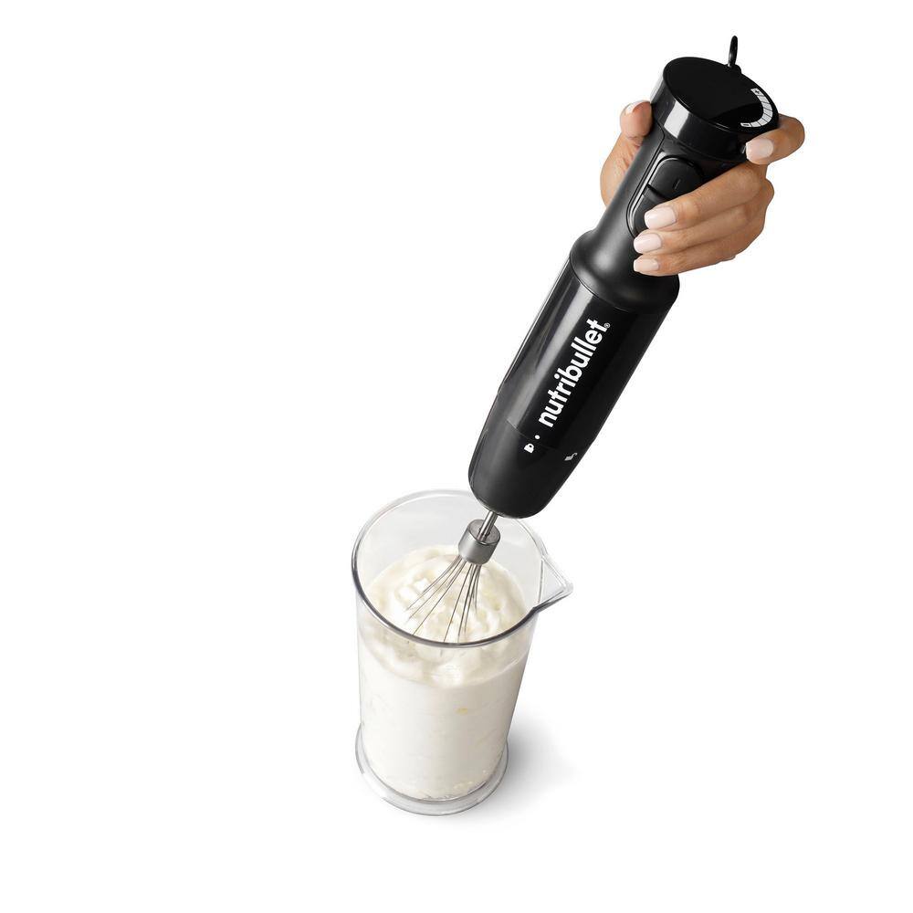 NutriBullet 2-Speed Black Immersion Blender System with Attachments NBI60100