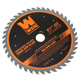 WEN 6.5 in. 42-Tooth Carbide-Tipped Thin-Kerf Professional ATAFR Track Saw Blade BL6542