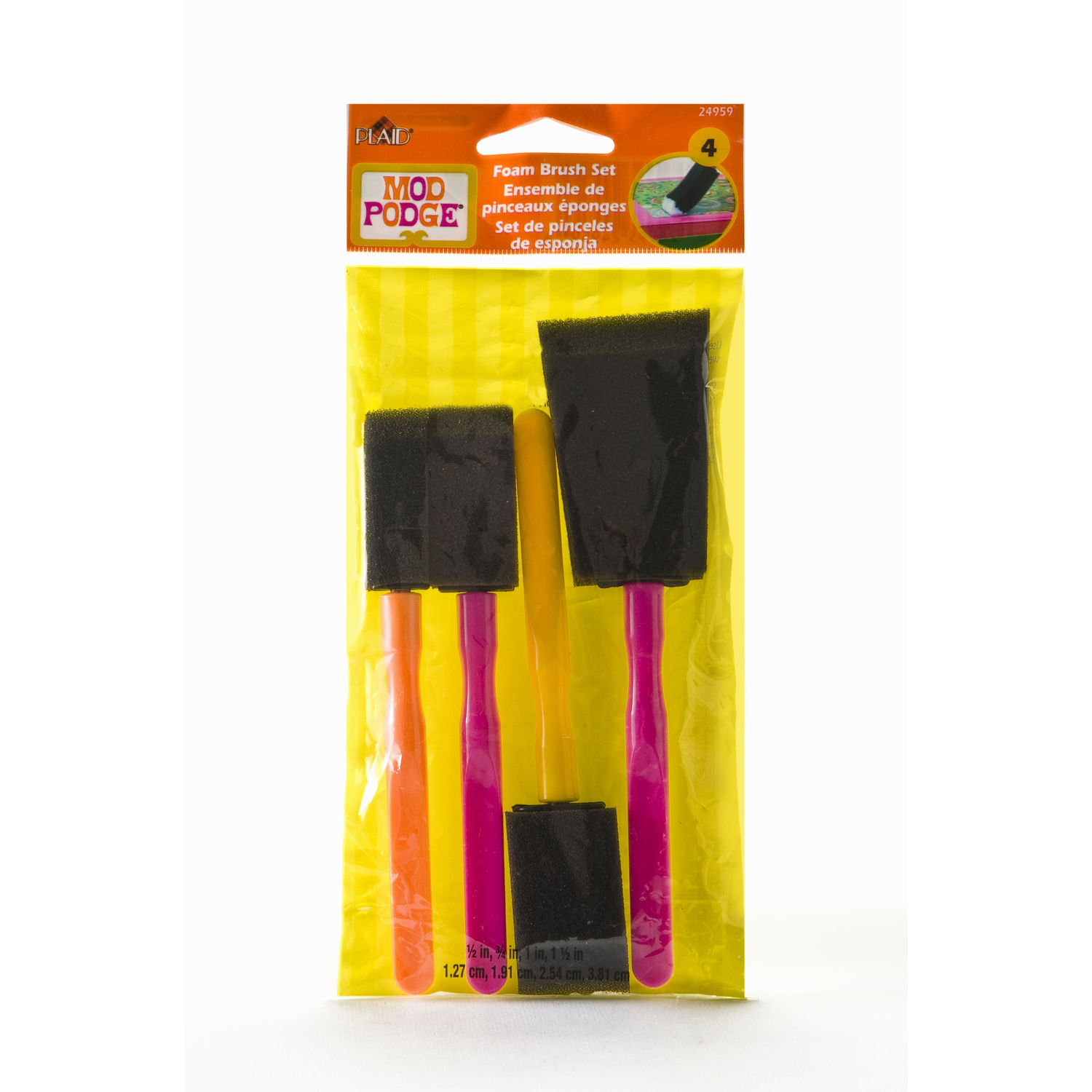 Plaid Mod Podge Assorted Decoupage Brush Set