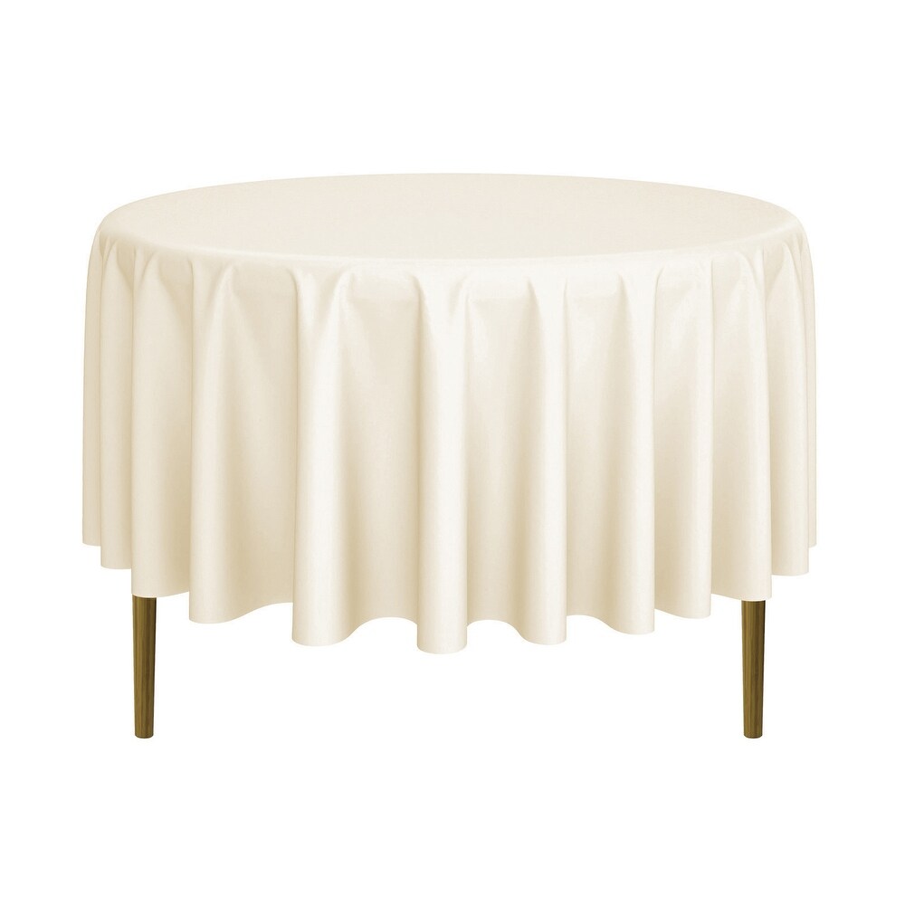 Round Banquet Polyester Fabric Tablecloth (90\