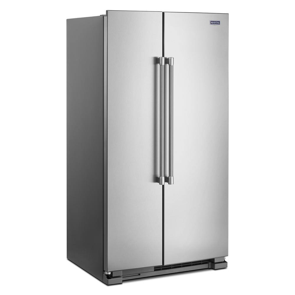 Maytag 36 in. 24.9 cu. ft. Side by Side Refrigerator in Fingerprint Resistant Stainless Steel MSS25N4MKZ