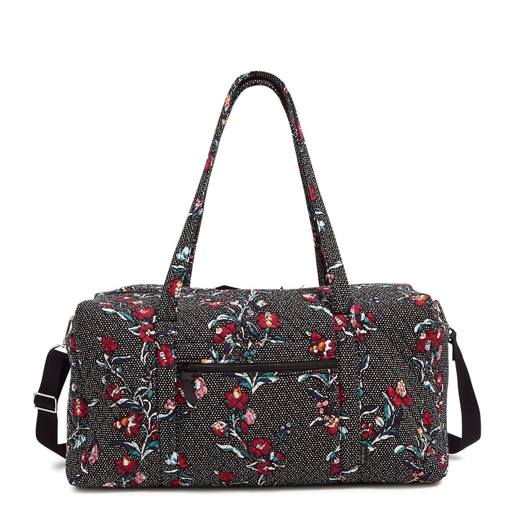 Vera Bradley  Large Travel Duffel Bag in Perennials Noir Dot