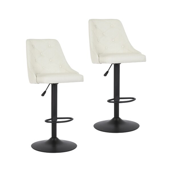 Porthos Home Adelric Swivel Adjustable Height Bar Stools (Set of 2)