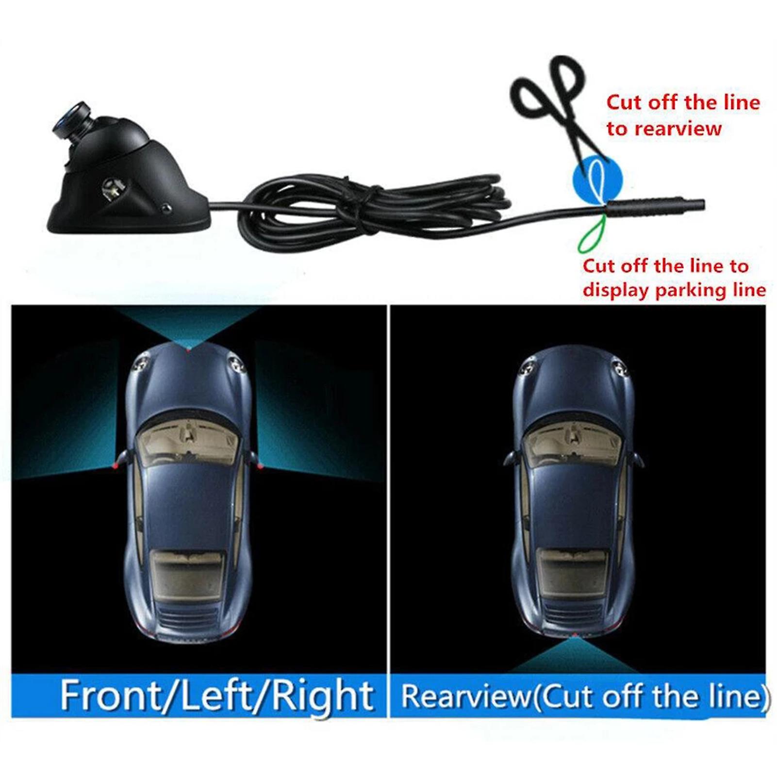 Black Car Rear View Camera 12v Hd Night Vision Backup Camera， Intelligent Sensor Blind Spot Camera Ip67 Waterproof Reversing Monitor