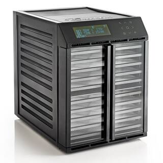 Excalibur 10-Tray Black Electric Food Dehydrator with Smart Controller 2-Drying Zones with Adjustable Time and Temperatures RES10