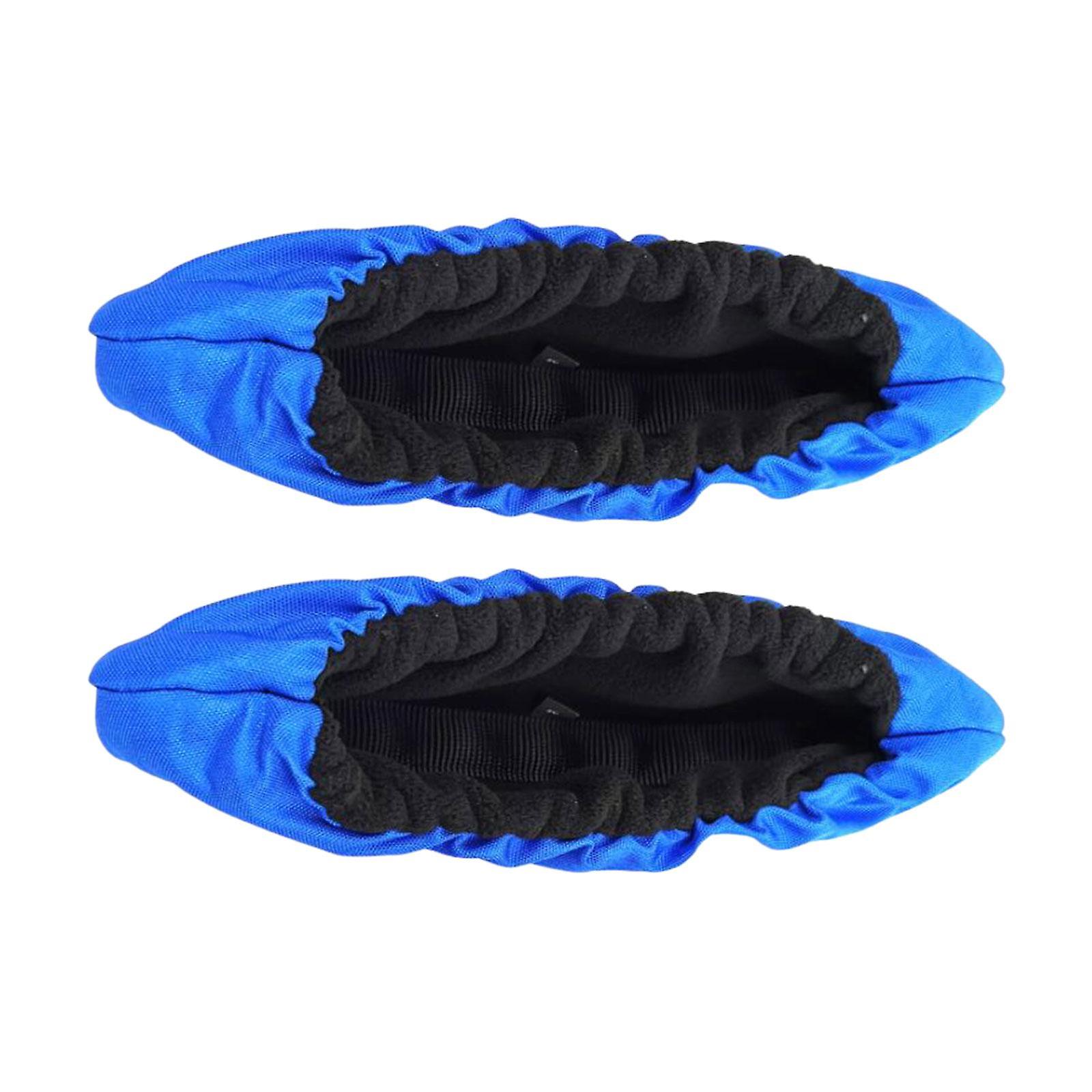 2x Skating Guard Equipment Protection Boys Girls Soft Ice Skate Blade Covers Blue