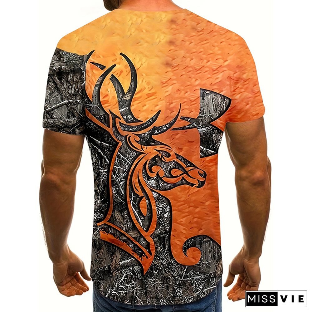 Men's All Over Printed Hunting Pattern T-Shirt