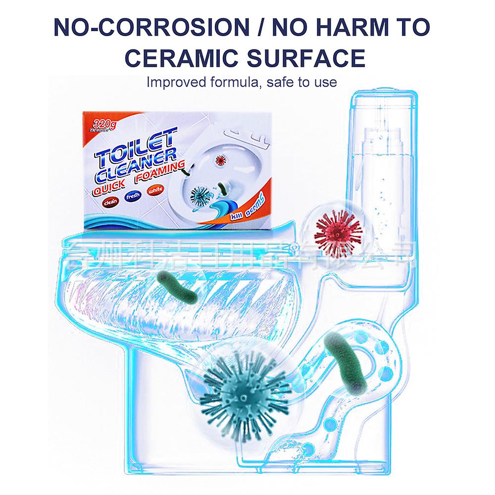 Toilet Bowl Cleaner Bathroom Deodorant Toilet Cleaning Powder Toilet Detergent Foaming Powder Pipe Drain Cleaner No.259243