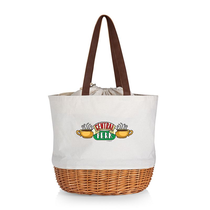 Picnic Time Friends Coronado Canvas and Willow Basket Tote