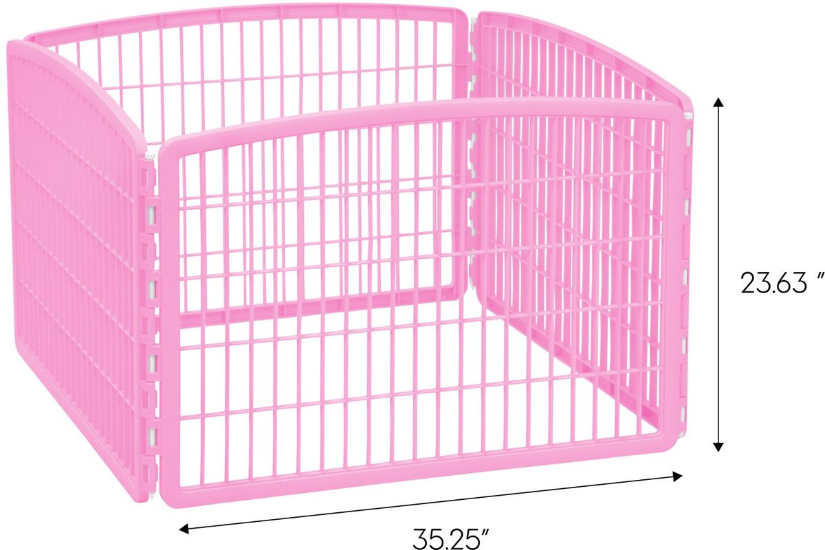 IRIS USA 4-Panel Dog Exercise Playpen， 24-in