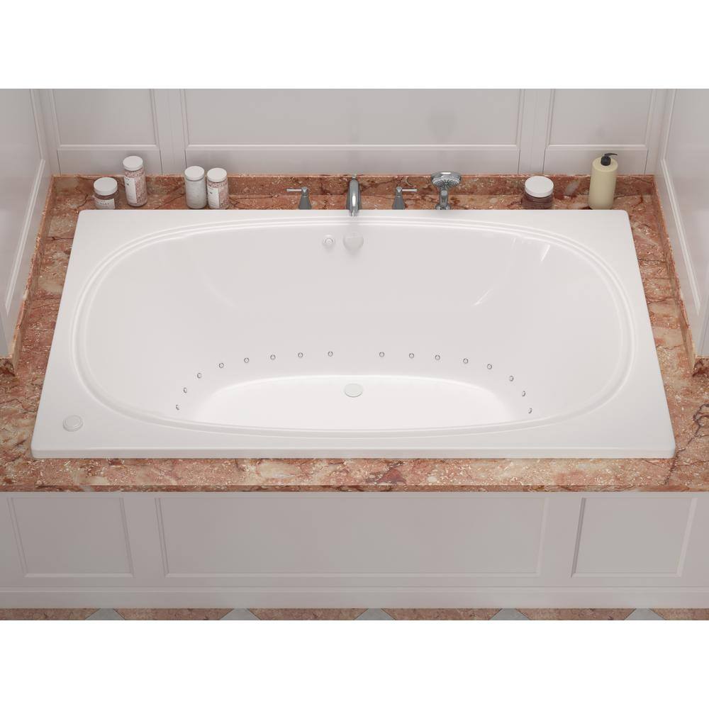 Universal Tubs Peridot 6.5 ft. Rectangular Drop-in Air Bath Tub in White HD4878CAL