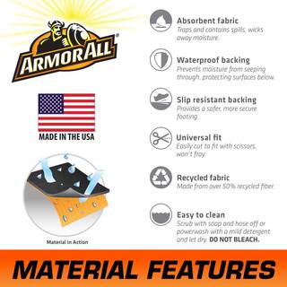 Armor All 2 ft. 5 in. x 9 ft. Charcoal Grey Commercial Polyester Garage Flooring AAGFRC299