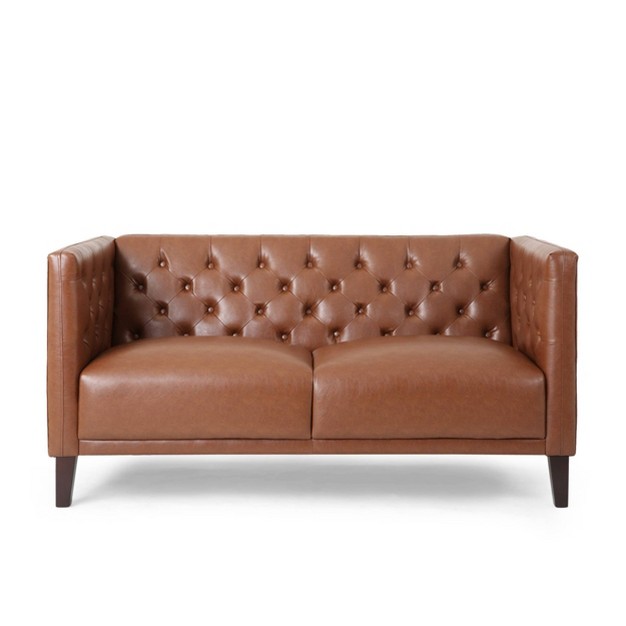 Rockney Contemporary Upholstered Tufted Loveseat Christopher Knight Home