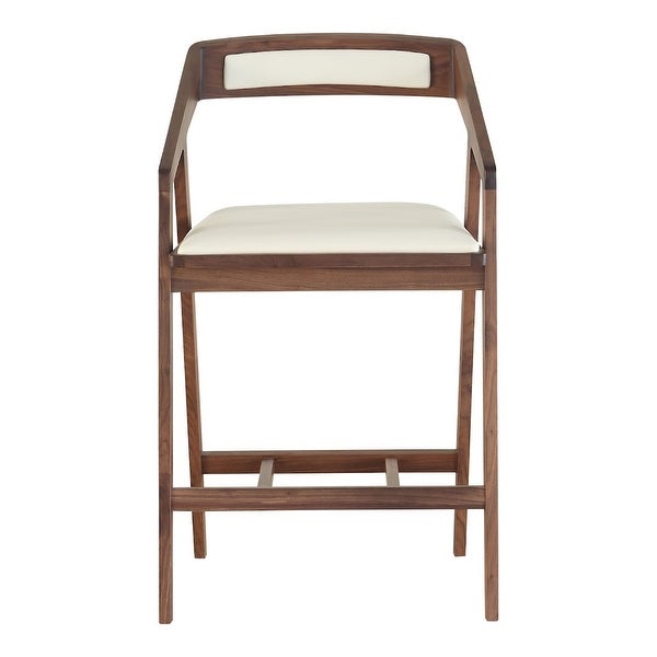 Aurelle Home Pio Modern Solid Wood Counter Stool