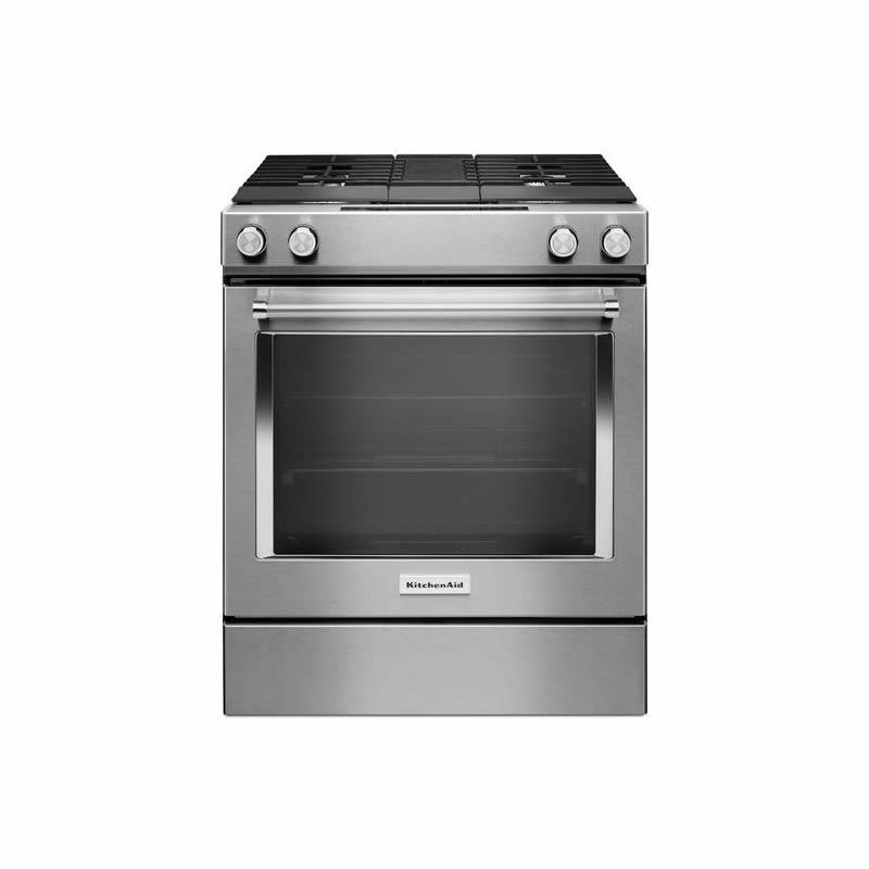 KitchenAid 30-inch Slide-In Dual-Fuel Range KSDG950ESS