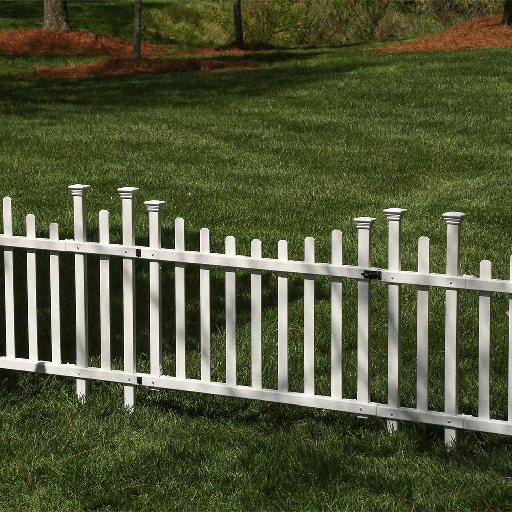 Zippity Outdoor Products 5.2 ft. x 2.5 ft. White Vinyl Madison Fence Gate ZP19028