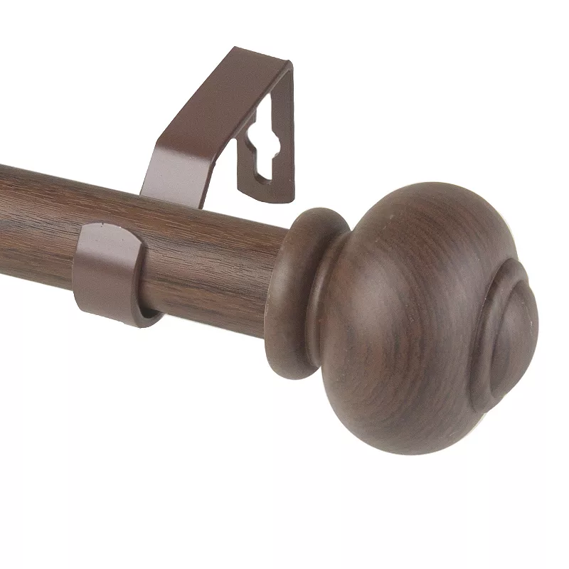 Rod Desyne 1 Rotunda Faux Wood Curtain Rod