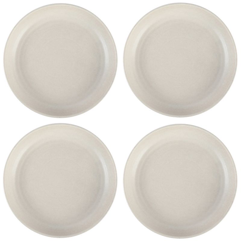 Cravings By Chrissy Teigen 4 Piece 8.6 Inch Round Stoneware Dinner Bowl Set in Oat Milk