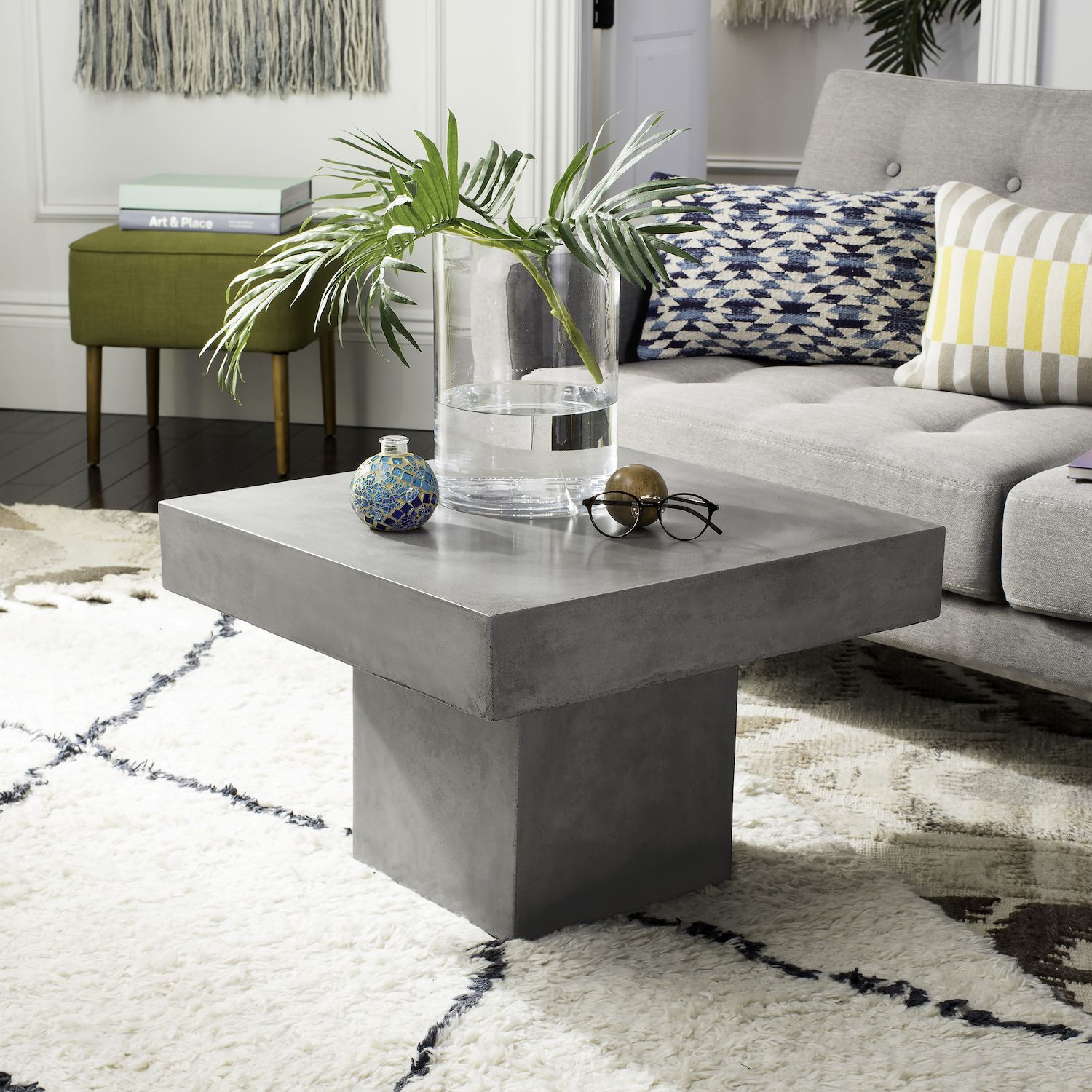 Safavieh Square Indoor / Outdoor Concrete Coffee Table