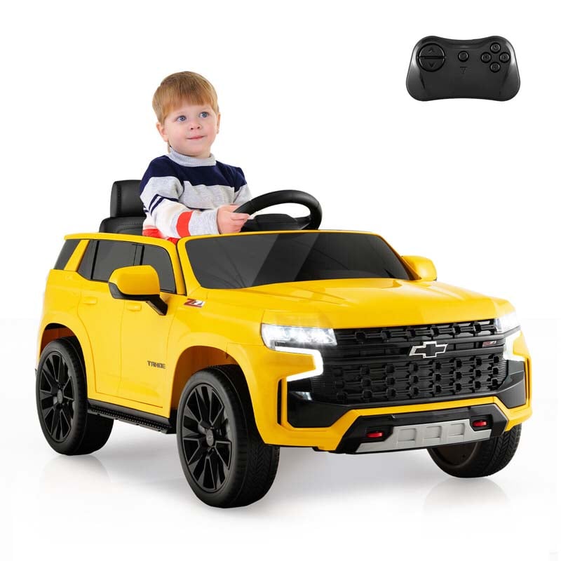 Licensed Chevrolet Tahoe Kids Ride On Car 12V Battery Powered Electric Truck SUV RC Vehicle with Light & Music